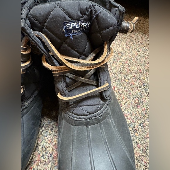 Sperry Kids Black and Brown Rain Boots - Picture 4 of 6